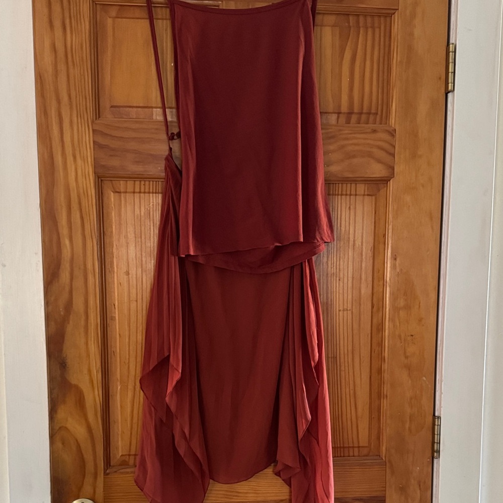 Madison Rust Asymmetrical Dress